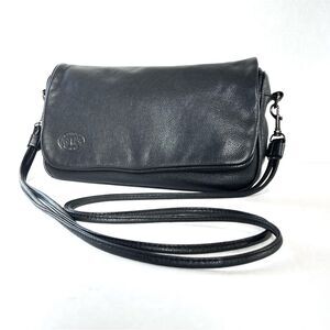 VTG Stone Mountain Redwood Falls Black Leather Shoulder Crossbody Bag Purse